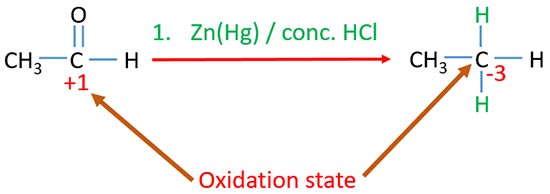 clemmensen reduction of ethanal